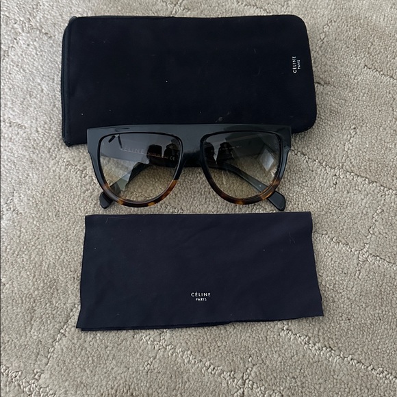 Celine Black and Brown Sunglasses - Picture 1 of 8